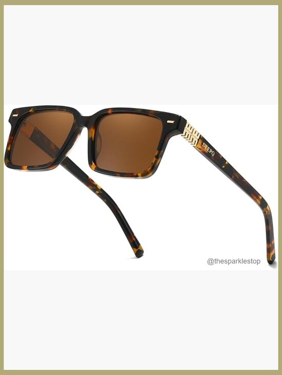 Classic Retro Square Polarized Sunglasses UV400 Large Frame Vintage Sun Shades main image 5